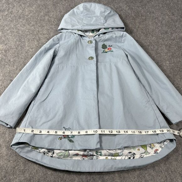Disney Princess Animator Soft Shell Hooded Jacket Pockets Light Blue Size 5/6 - Picture 7 of 16